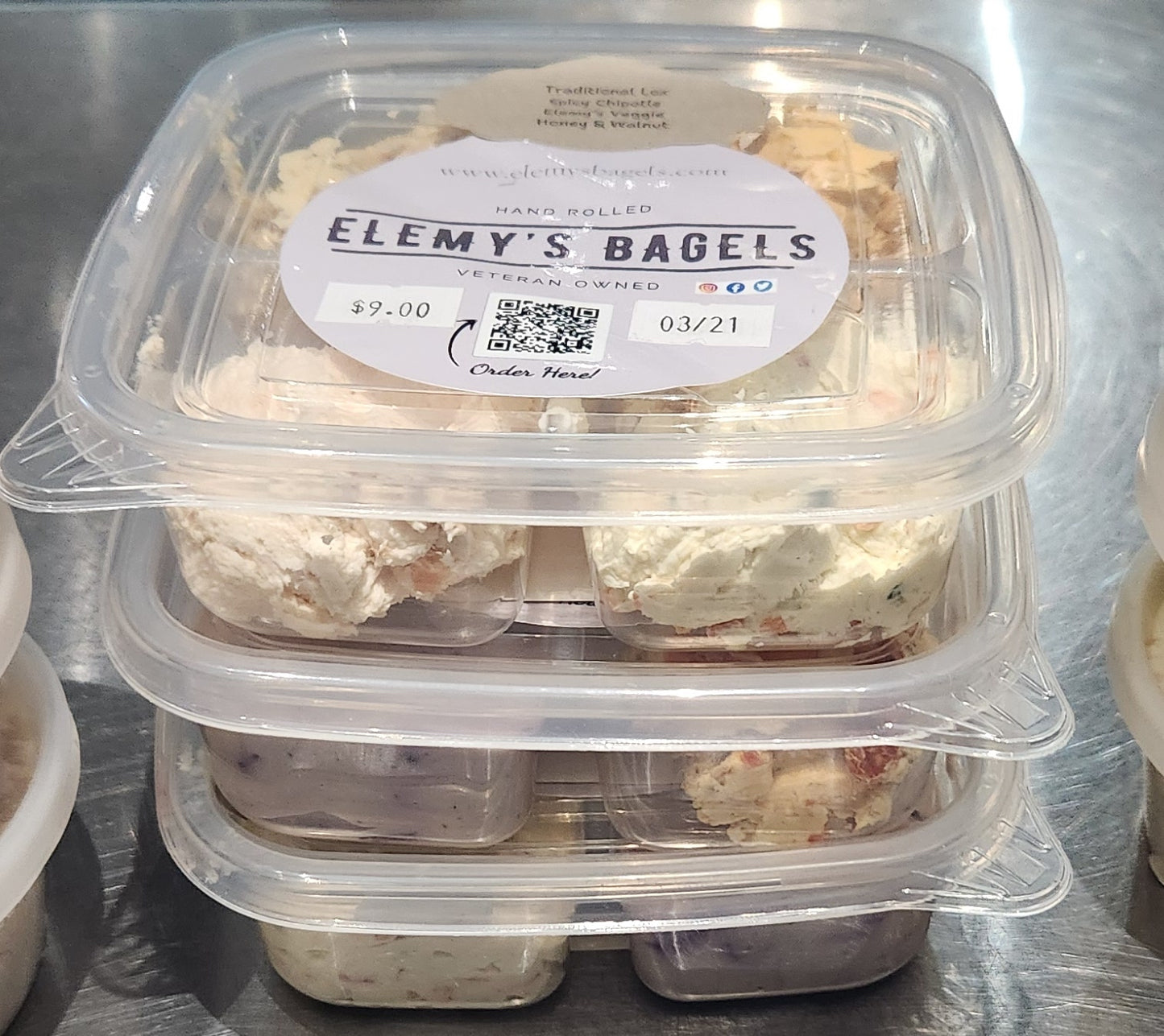 Elemy's Cream Cheese Flight (8oz Container) - Assorted Variety